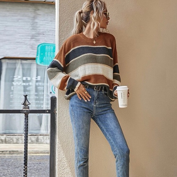 NWOT SHEIN sweater/jumper multicolored - Picture 3 of 9